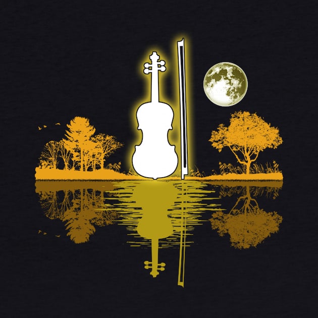 Violin Lake Shadow - Violin Whisperer Music Player For Man Woman by TMSTORE